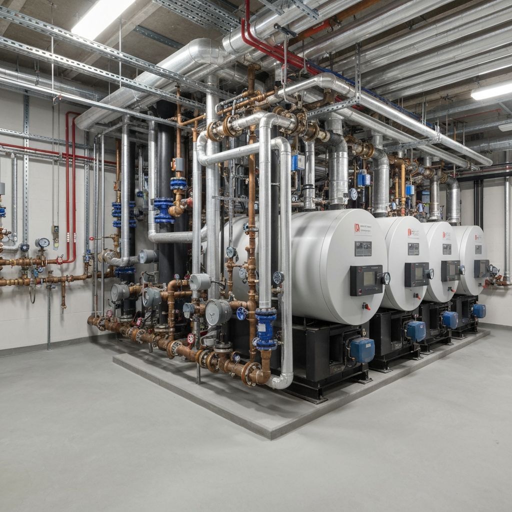 Commercial boiler installation